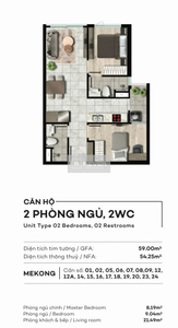 Căn hộ WestGate, Huyện Bình Chánh Căn hộ WestGate tầng 19 diện tích 59m2, nội thất cơ bản.