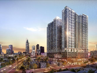 Căn hộ Soho Residence, Quận 1 Căn hộ Soho Residence tầng 26 thiết kế hiện đại, nội thất cơ bản.