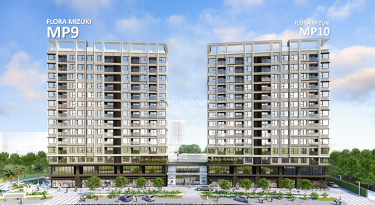  Căn hộ Mizuki Park hướng ban công tây bắc không có nội thất diện tích 71m².
