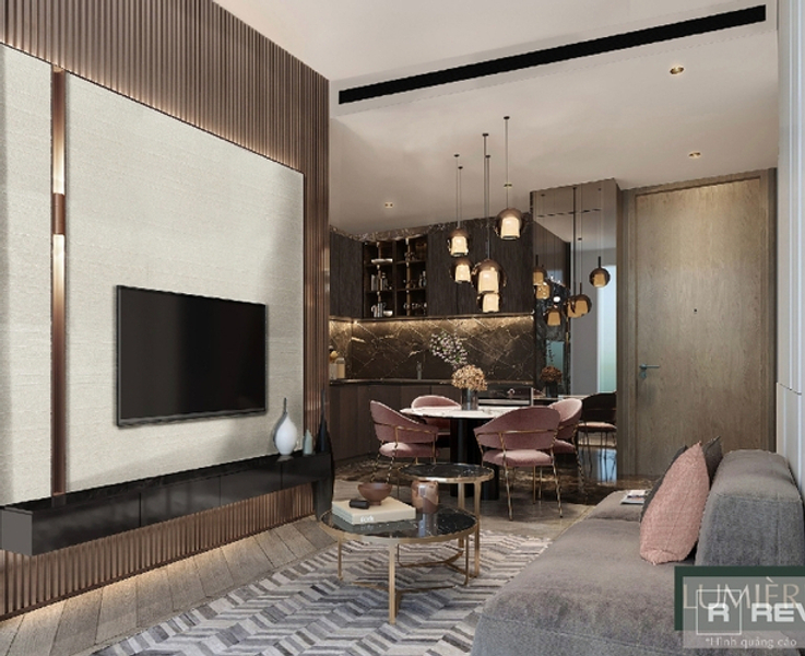 Căn hộ Masteri Lumiere Riverside nội thất cơ bản diện tích 77.1m²