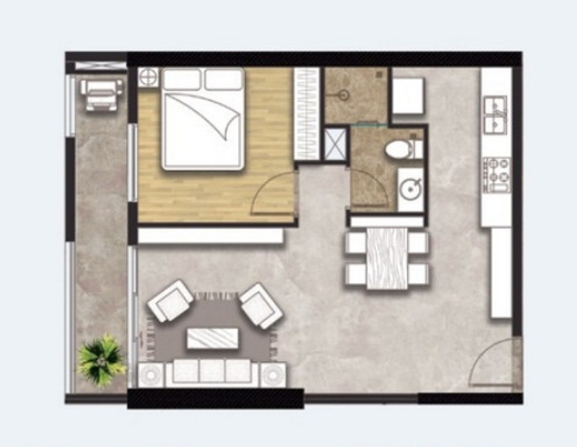  Căn hộ Thủ Dầu 1 tầng cao thoáng mát, không có nội thất.