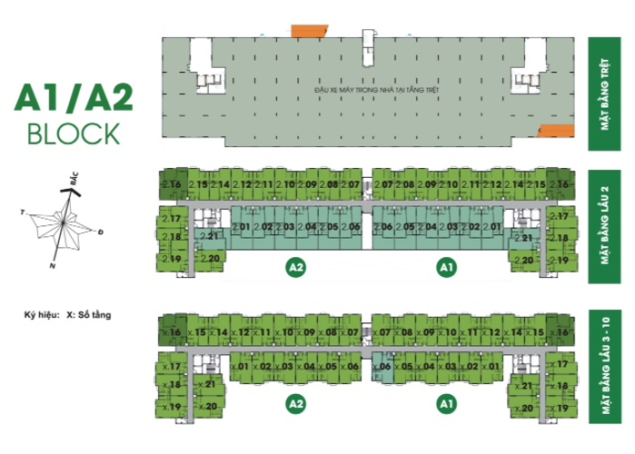  Căn hộ Ehome 3 có 2 phòng ngủ, không có nội thất.