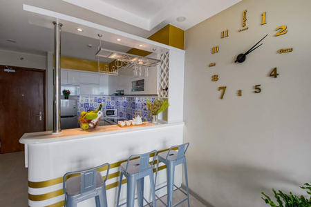 Căn hộ The Gold View, Quận 4 Căn hộ The Gold View tầng 25 thiết kế 2 phòng ngủ, đầy đủ nội thất.