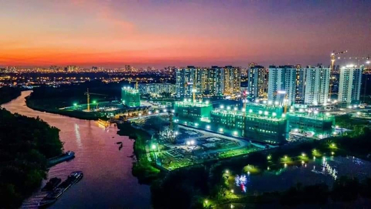  Căn hộ Mizuki Park hướng ban công tây bắc không có nội thất diện tích 71m².