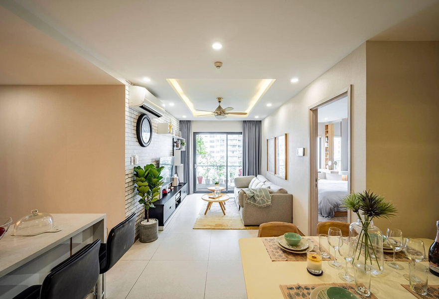 Căn hộ New City Thủ Thiêm tầng 7 thiết kế 3 phòng ngủ, đầy đủ nội thất.