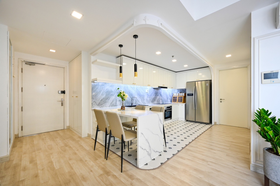 Căn hộ Masteri Thảo Điền hướng ban công tây bắc đầy đủ nội thất diện tích 70.45m²