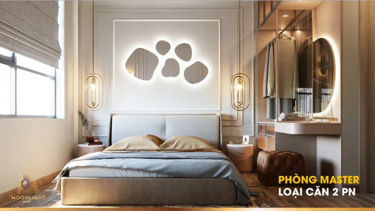  Căn hộ Moonlight Centre Point hướng ban công tây nam nội thất cơ bản diện tích 65.7m²