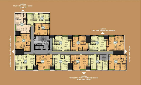 Căn hộ Happy One Thạnh Lộc, Quận 12 Căn hộ Happy One Thạnh Lộc tầng 5 thiết kế 2 phòng ngủ, không có nội thất.