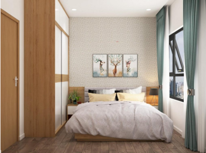  Căn hộ Vinhomes Grand Park hướng ban công tây bắc không có nội thất diện tích 69.2m².