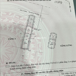  Nhà phố Đường Phú Định 1 tầng diện tích 26.1m² hướng đông bắc pháp lý sổ hồng.