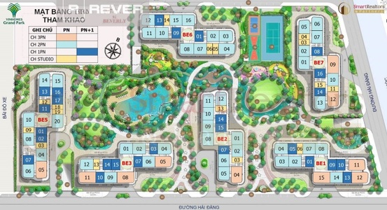  Căn hộ The Beverly tầng cao mát mẻ, bàn giao không có nội thất.