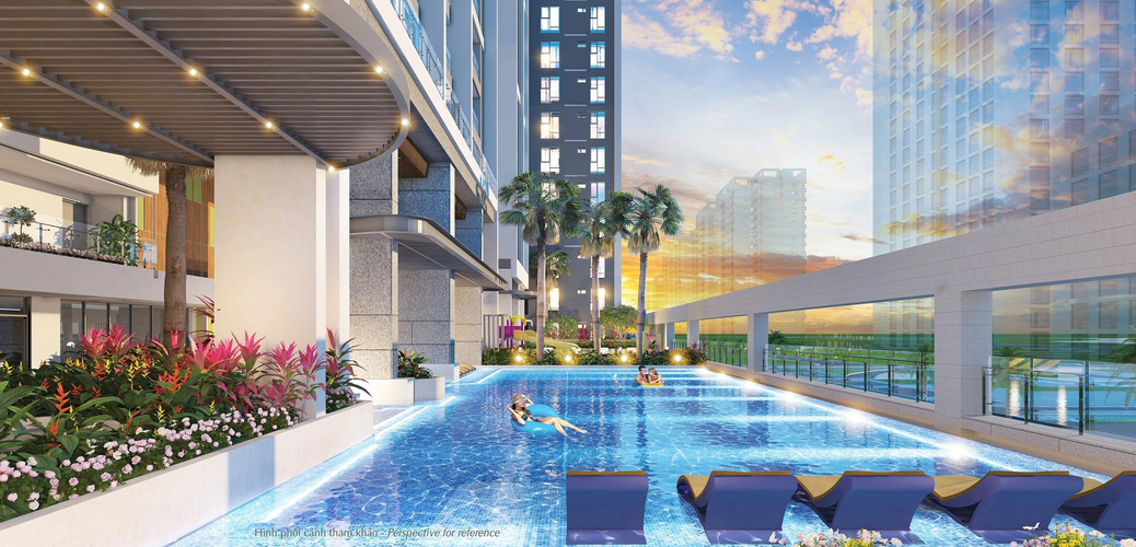 tiện ích hồ bơi Penthouse The Ascentia thiết kế hiện đại, view đón gió mát.