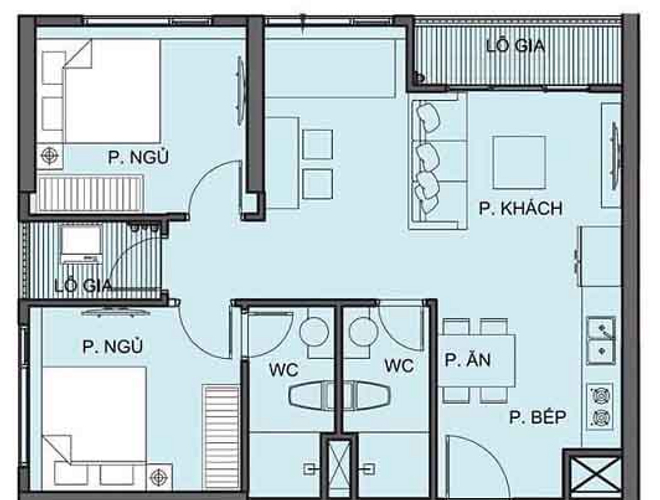 Căn hộ Vinhomes Grand Park, Quận 9 Căn hộ Vinhomes Grand Park có 2 phòng ngủ, nội thất cơ bản.