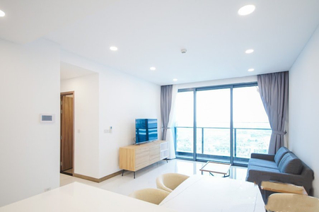 Căn hộ Sunwah Pearl tầng 34 thiết kế 2 phòng ngủ, tiện ích đa dạng.
