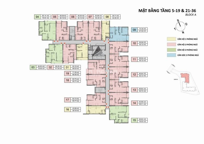  Căn hộ Studio Opal Skyline hướng ban công tây bắc nội thất cơ bản diện tích 38m².