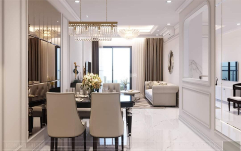  Căn hộ Feliz en Vista hướng ban công đông bắc đầy đủ nội thất diện tích 57.77m².