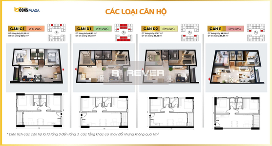  Căn hộ Bcons Plaza không có nội thất diện tích 56m².