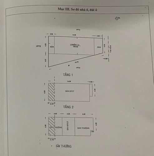 Nhà phố Quận Tân Phú Nhà phố diện tích 149.53m2 có sân, thiết kế nhà 1 trệt, 1 lầu và sân thượng.