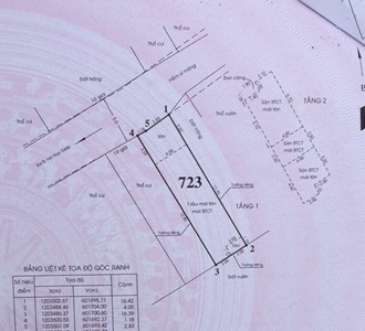 Nhà phố Quận 12 Nhà có cửa hướng Tây diện tích 65.4m2, khu dân cư hiện hữu.