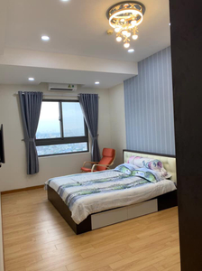 phòng ngủ căn hộ Docklands Căn hộ Căn Hộ Docklands Sài Gòn thiết kế hiện đại, đầy đủ nội thất.