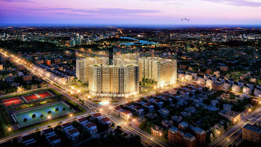 Căn hộ Green Town, Quận Bình Tân Căn hộ Green Town tầng 3 có 2 phòng ngủ, không có nội thất.