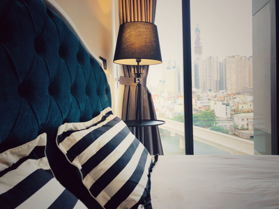  Căn hộ Vinhomes Golden River hướng ban công đông bắc đầy đủ nội thất diện tích 46.8m²