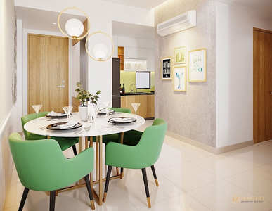  Căn hộ Picity High Park diện tích 57.64m2, không có nội thất.