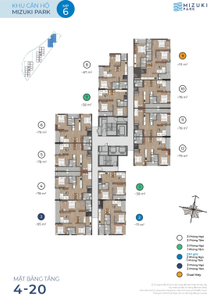  Căn hộ Mizuki Park không có nội thất diện tích 77.97m².