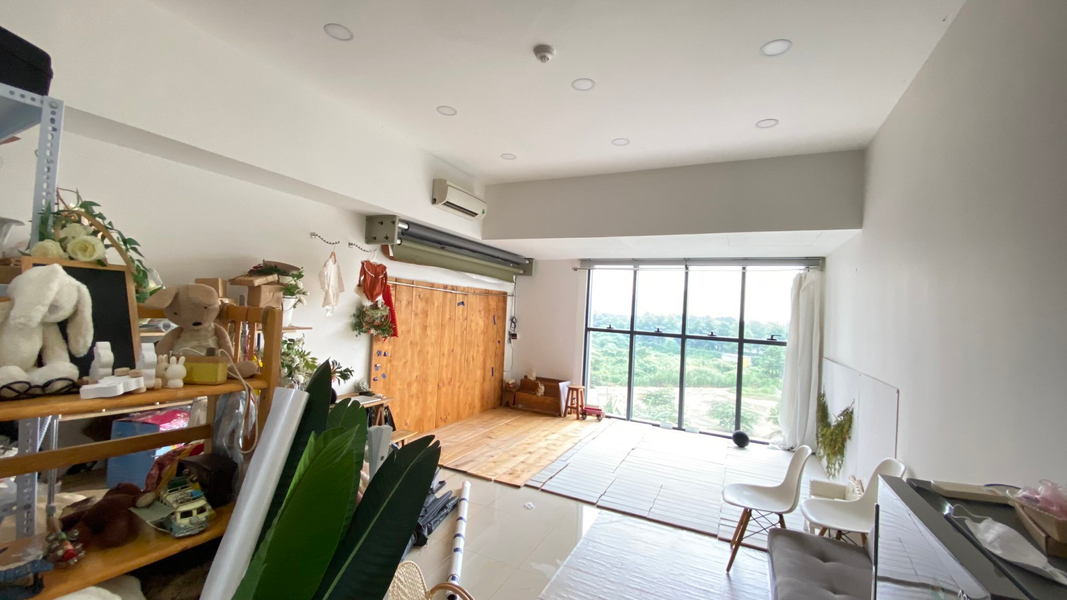 Officetel The Sun Avenue có 1 phòng ngủ, view đón gió mát mẻ.