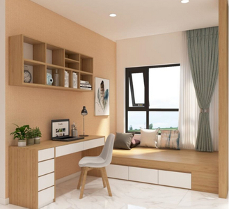  Căn hộ Studio Vinhomes Grand Park hướng ban công tây bắc không có nội thất diện tích 31.8m²