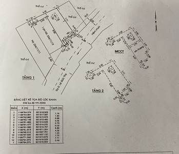 Nhà phố Quận Gò Vấp Nhà thiết kế 1 trệt, 2 lầu diện tích 36.8m2, cửa hướng Đông Nam.