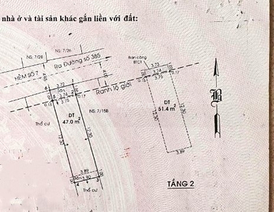  Nhà phố Đường Số 385 2 tầng diện tích 57.7m² pháp lý sổ hồng