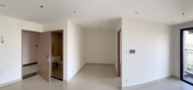  Căn hộ Vinhomes Grand Park hướng ban công tây nam không có nội thất diện tích 46.5m²