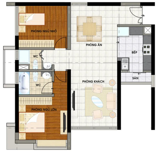  Căn hộ Chung cư Phú Mỹ tầng 5, bàn giao nội thất cơ bản.