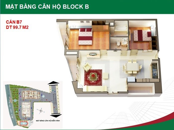  Căn hộ HomyLand 2 hướng ban công tây bắc đầy đủ nội thất diện tích 99.7m²