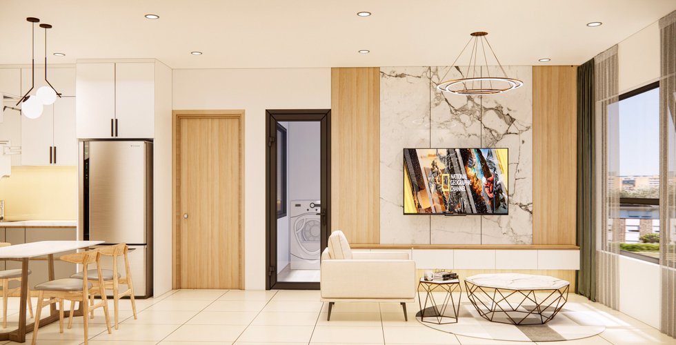  Căn hộ Vinhomes Grand Park hướng ban công tây bắc không có nội thất diện tích 66.5m²