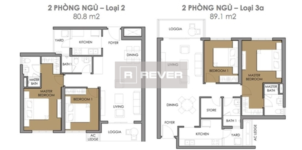  Căn hộ duplex Vista Verde hướng Đông Nam, diện tích 91m²