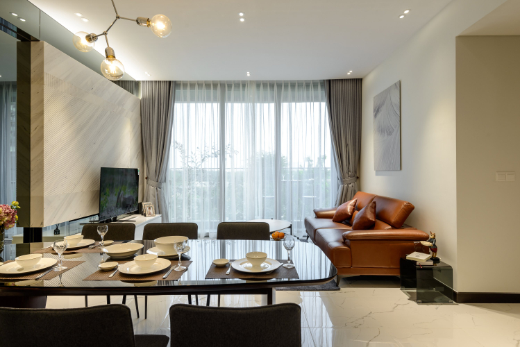  Căn hộ có 2 phòng ngủ Empire City, bàn giao nội thất cơ bản.