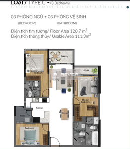 Căn hộ Celadon City, Quận Tân Phú Căn hộ Celadon City thiết kế 3 phòng ngủ, nội thất cơ bản.