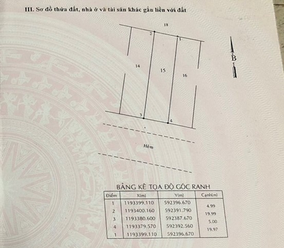 Đất nền Quận Bình Tân Đất nằm mặt chợ Bình Hưng Hòa, diện tích 100m2 có sổ hồng riêng.