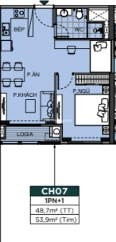 BE3-16.07.PNG Căn hộ Vinhomes Grand Park hướng Đông Nam, diện tích 53.9m²