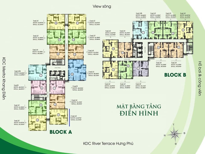  Căn hộ 2 phòng ngủ Thủ Thiêm Garden nội thất cơ bản, diện tích 64m2