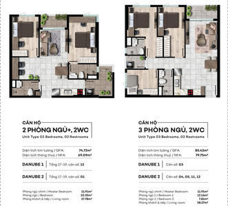 Căn hộ Westgate nội thất cơ bản diện tích 85m².