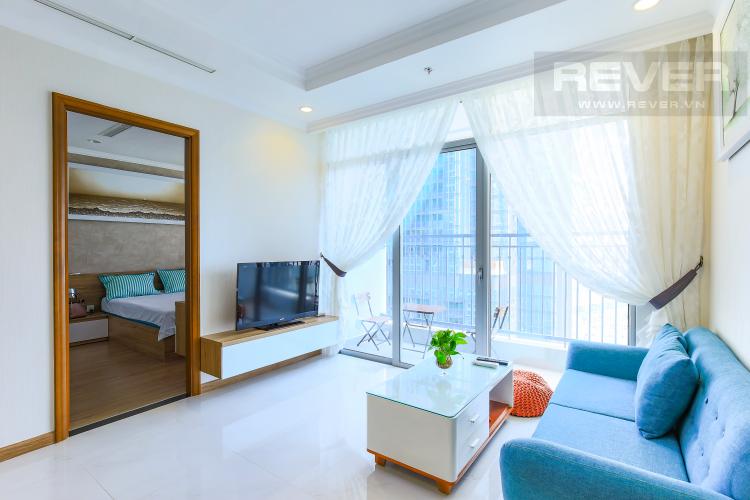 Phòng Khách Căn hộ Vinhomes Central Park tầng cao L2, 3 phòng ngủ, nội thất đầy đủ
