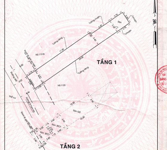 Bản vẽ nhà phố Quận Thủ Đức Nhà phố cửa hướng Tây Nam diện tích 114m2 thoáng mát, khu vực an ninh tốt.