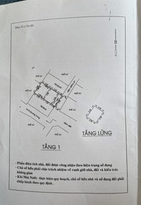 Bản vẽ nhà phố Quận Gò Vấp Nhà phố thiết kế 1 trệt, 2 lầu kiên cố diện tích 24.5m2, cửa hướng Đông Nam.