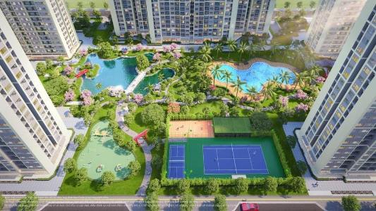 tien ich Căn hộ Vinhomes Grand Park tầng trung, view sông.