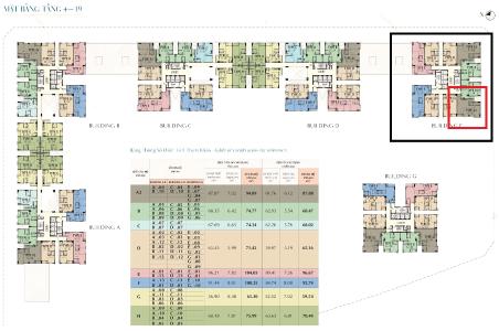 Mặt bằng tầng căn hộ Saigon South Residence Bán căn hộ thô tầng thấp Saigon South Residence nhìn về nội khu.