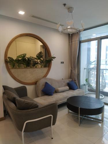 Phòng khách Vinhomes Central Park Căn hộ Vinhomes Central Park tầng trung, đầy đủ nội thất
