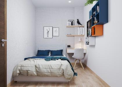 Phòng ngủ căn hộ Green Building, Quận 9 Căn hộ Green Building hướng ban công đông nam nội thất cơ bản diện tích 64m²